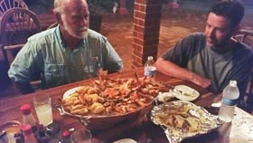 Great food for bass fishermen at Lake Picachos Lodge