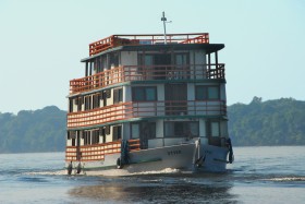 The Amazon Otter Peacock Bass Fishing houseboat in Brazil