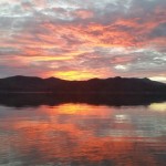 Beautiful Sunset over Lake Comedero