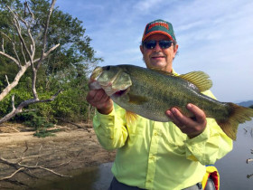 Roger Sessions with one of his Picachos 9lb bass caught in Dec.