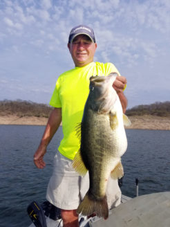 Topwater big bass fishing in Mexico